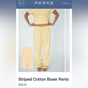 NWT 🔥PARKE Striped Cotton Boxer Pants in BIRTHDAY STRIPE. XL